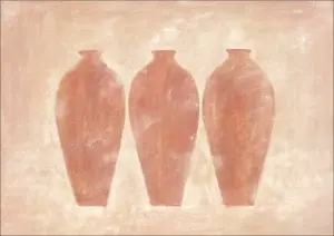 Tri cupa, uramljena slika 70x100cm