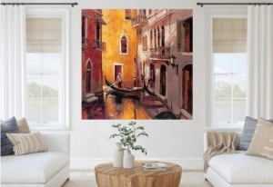 Venecija Italija, uramljena slika 50x50cm i 70x70cm - Img 2