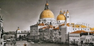 Venecija, uramljena slika 50 x 100 cm