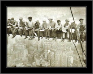 Workers break