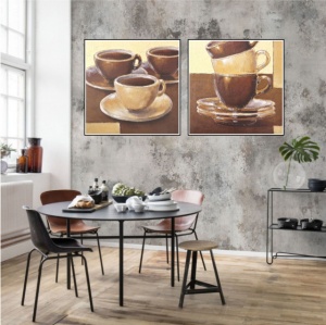 Cappuccino, komplet od dve uramljene slike 40x40cm svaka - Img 2