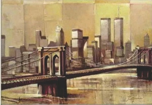 Most u Bruklinu, uramljena slika 70x100cm