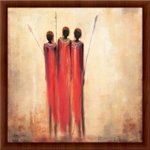 Native children, framed picture