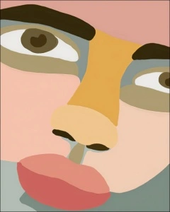 Red face, uramljena slika 40x50cm i 50x70cm