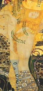 Serpenti d aqua, G. Klimt (1907.), uramljena slika 50 x 100 cm
