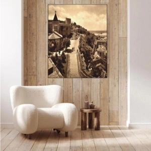 Stari Beograd, crkva Sv. Petke 1940., uramljena slika 30x40cm, 40x50cm i 50x70cm - Img 2