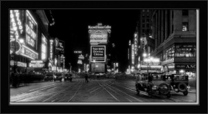 Times Square at night-1910, uramljena slika - Img 2