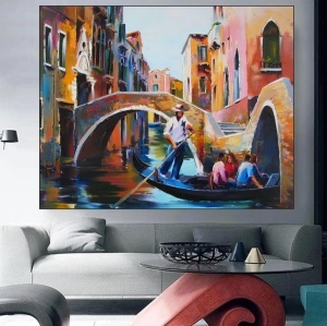 Venecija, uramljena slika 40x50cm , 50x70cm i 60x90cm - Img 2