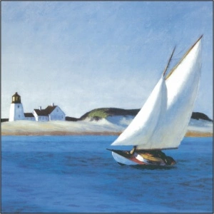White Ship, uramljena slika 50x50 cm