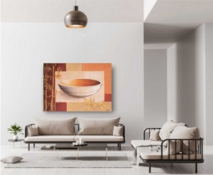 Azijske posude 1, uramljena slika 50 x 70 cm - Img 2