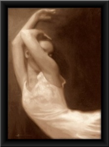 Balerina Angelina, uramljena slika 50 x 70 cm - Img 2