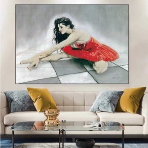 Balerina, uramljena slika 70x100cm - Img 2