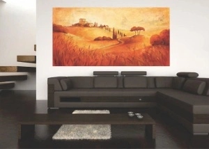 Castellina - Zamak, uramljena slika 50x100cm - Img 2