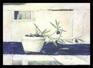 Delicate, framed picture