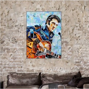 Elvis Presley, uramljena slika 40x50cm , 50x70cm i 60x80cm - Img 2
