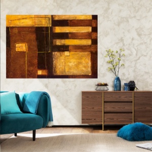 Geometric, uramljena slika 60x80cm - Img 2