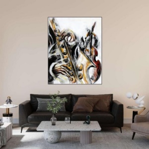 Impro Jazz, uramljena slika 40x50cm i 50x70cm - Img 2