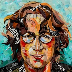 John Lenon, uramljena slika dimenzije 50x50cm i 70x70cm