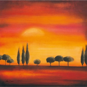 Mediteransko veče, uramljena slika 70 x 70 cm