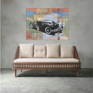 Mercedes special roadster, uramljena slika 60x80cm - Img 2