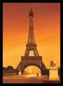Pariz, Ajfelov toranj, uramljena slika 50 x 70 cm - Img 2
