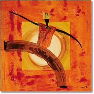 Pozdrav suncu, tri uramljene slike 30x30cm svaka - Img 2