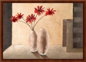 Red buket, framed picture