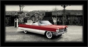 Red oldsmobile cabrio, picture