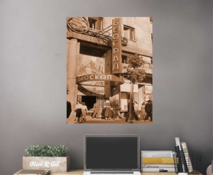 Stari Beograd, bioskop Beograd 1948., uramljena slika 30x40cm i 40x50cm - Img 2