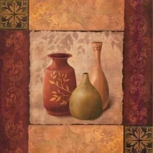 Tople zemljane boje, uramljena slika 50x50cm