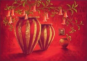 Antique red vases