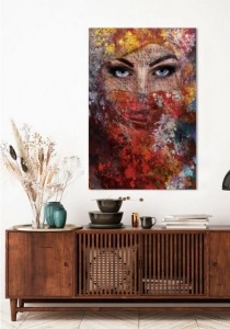 Jamila, uramljena slika 30x40cm , 40x50cm i 50x70cm - Img 2