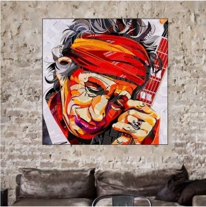 K. Richards, uramljena slika dimenzije 50x50cm i 70x70cm - Img 2