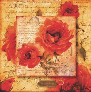 Romantic rose, framed picture