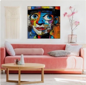 Sarlo, uramljena slika 50x50cm - Img 2