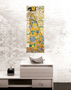 The Waiting - G. Klimt 1909., uramljena slika 50 x 100 cm - Img 2