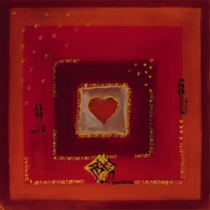 African Heart, framed picture
