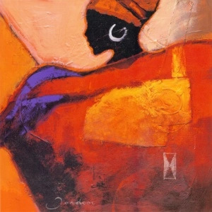 Afrička vatra, uramljena slika 70x70cm