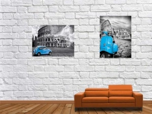Blue Colosseum, dve uramljene slike 30x40cm svaka - Img 2