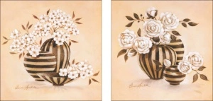 Buket, komplet od dve uramljene slike 50x50cm