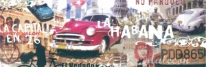 Cuba Havana green car, framed picture