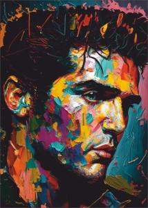 Elvis Presley , uramljena slika 40x50cm, 50x70cm i 60x90cm