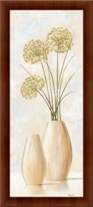 Gentle white flowers 2, framed picture