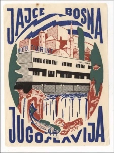 Hotel Turist, Jajce Bosna, stari poster, dimenzije 30x40cm i 40x50cm