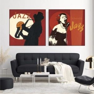 Le festival de Jazz , dve uramljene slike 50x50cm svaka - Img 2
