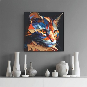 Mitzko, uramljena slika 50x50 cm - Img 2