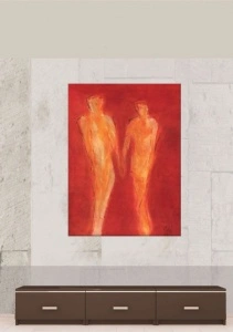 Red couple, framed picture - Img 2