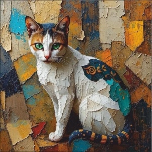 Rixi, uramljena slika 50x50cm
