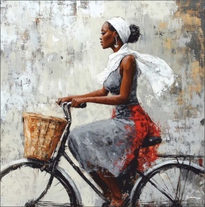 Sinah, uramljena slika 50x50cm - Img 1