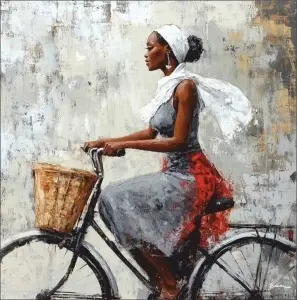 Sinah, uramljena slika 50x50cm